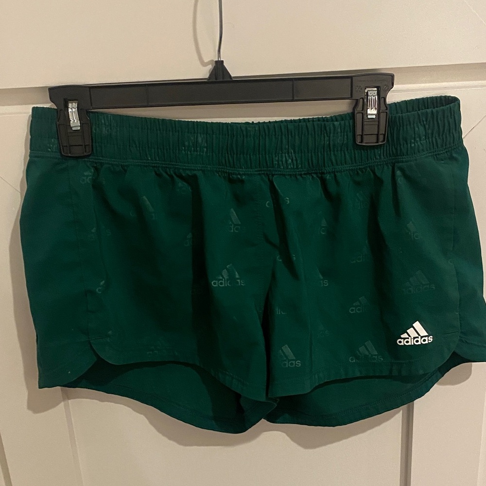 Adidas Women's Dark Green Athletic Shorts